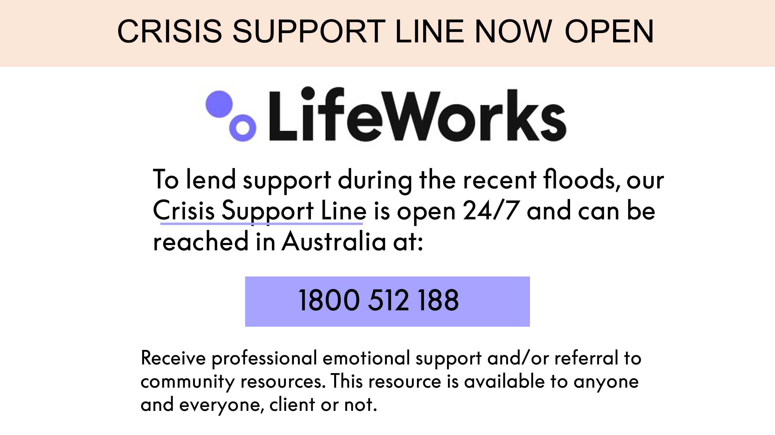LifeWorks Support Line